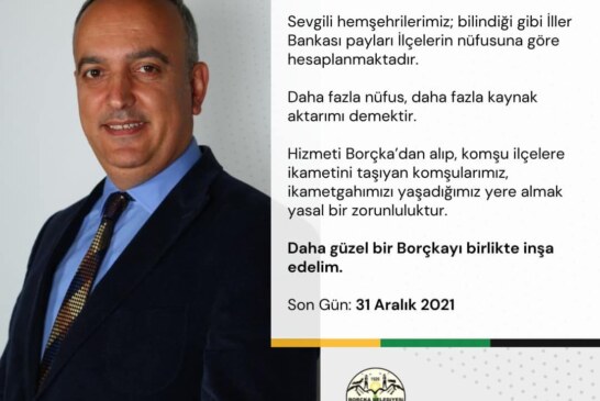 BAŞKAN ERCAN ORHAN’DAN İKAMET TAŞIMA ÇAĞRISI