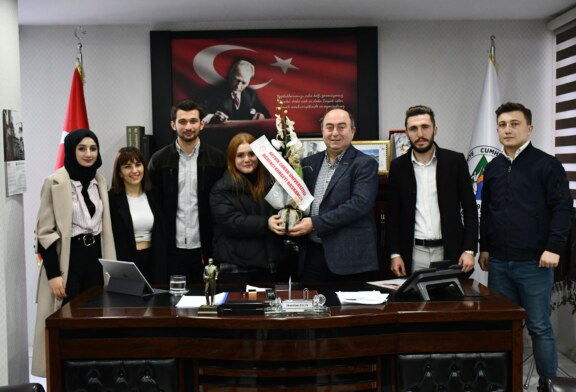 AÇÜ ÖĞRENCİ KONSEYİ BAŞKANINDAN BAŞKAN ELÇİN’E ZİYARET